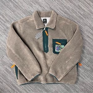 Brain Dead Teddy Sherpa Half Zip Jacket 'Nutmeg'